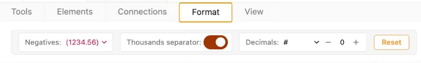 Format tab