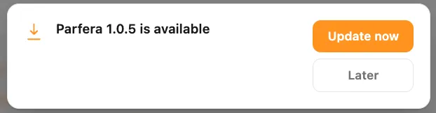Update available prompt